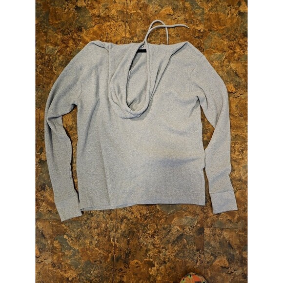 Eighty Eight Womens Thermal Hoodes Shirt Size Lg Gray - Picture 6 of 8